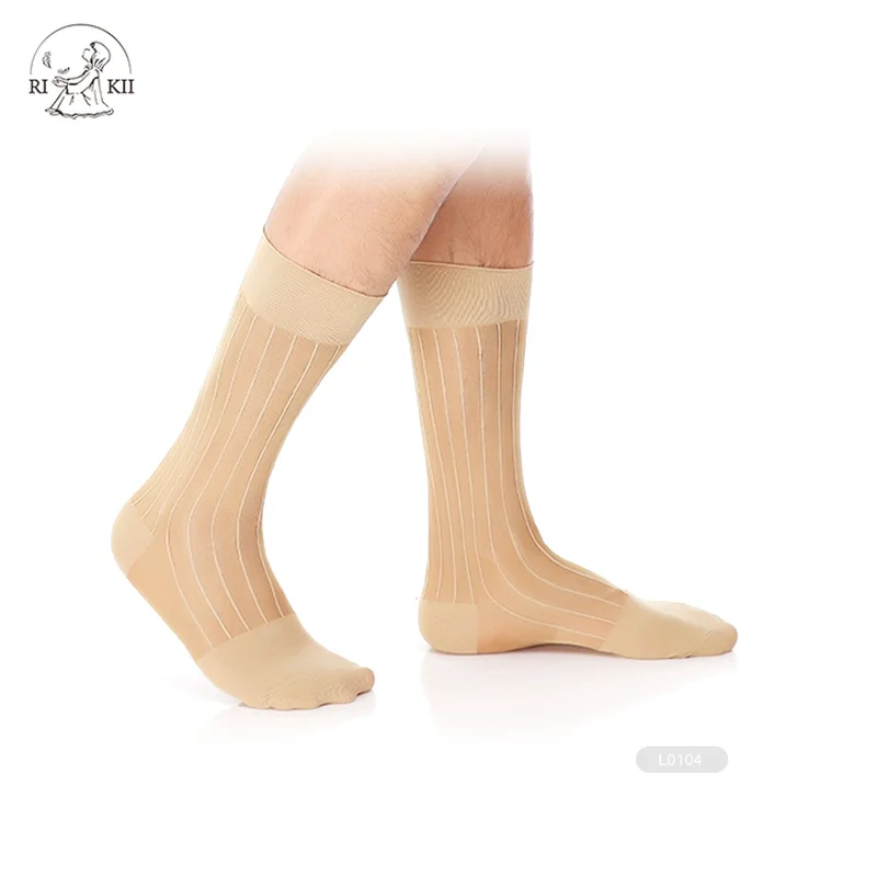 JD- L064 nylon men tube socks sheer socks men socks nylon men