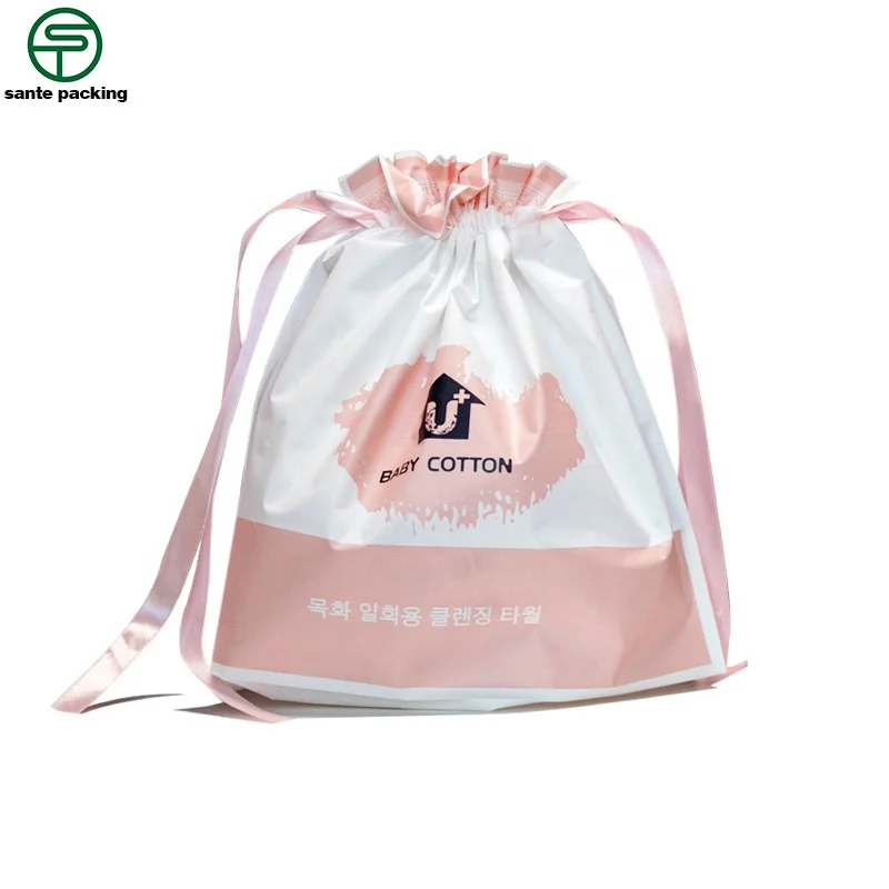 High strength test plastic drawstring bag with customer print logo