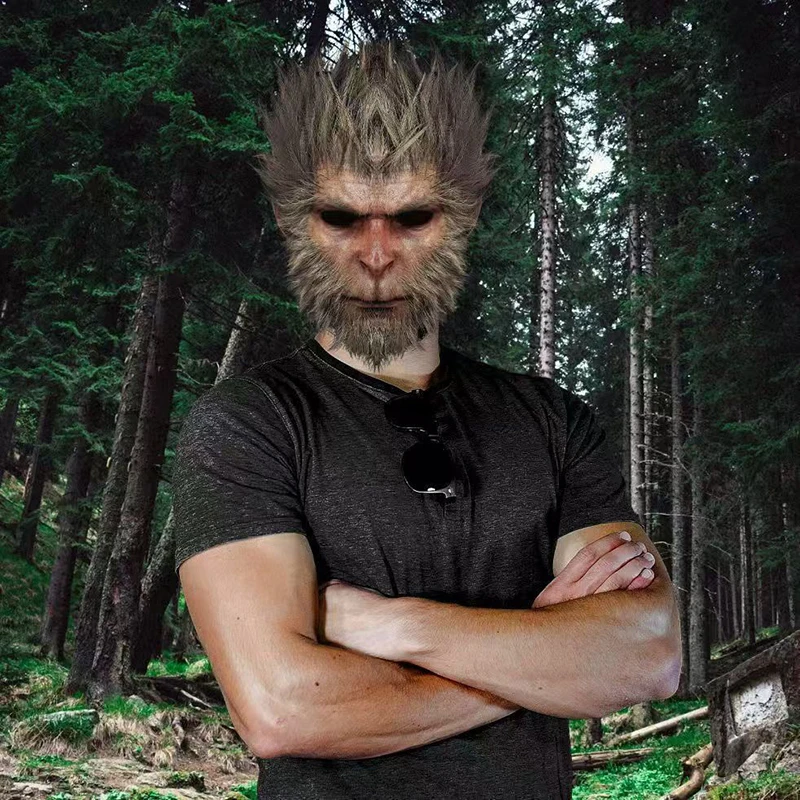 wukong Mask Black myth Monkey face mask funny monkey head COS game