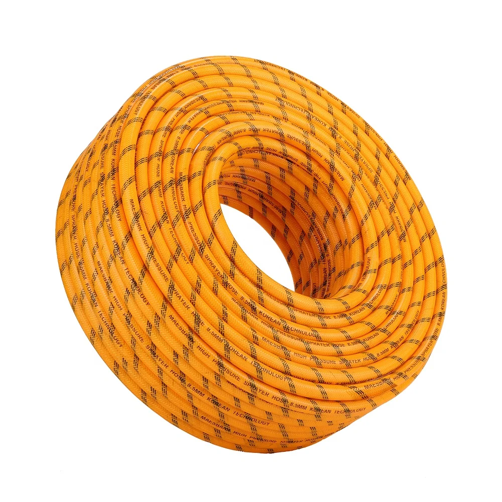 6.5mm-13mm fibre reinforced plastic pesticide irrigation pvc high pressure agricultural spray hose with fitting 3 layer braided