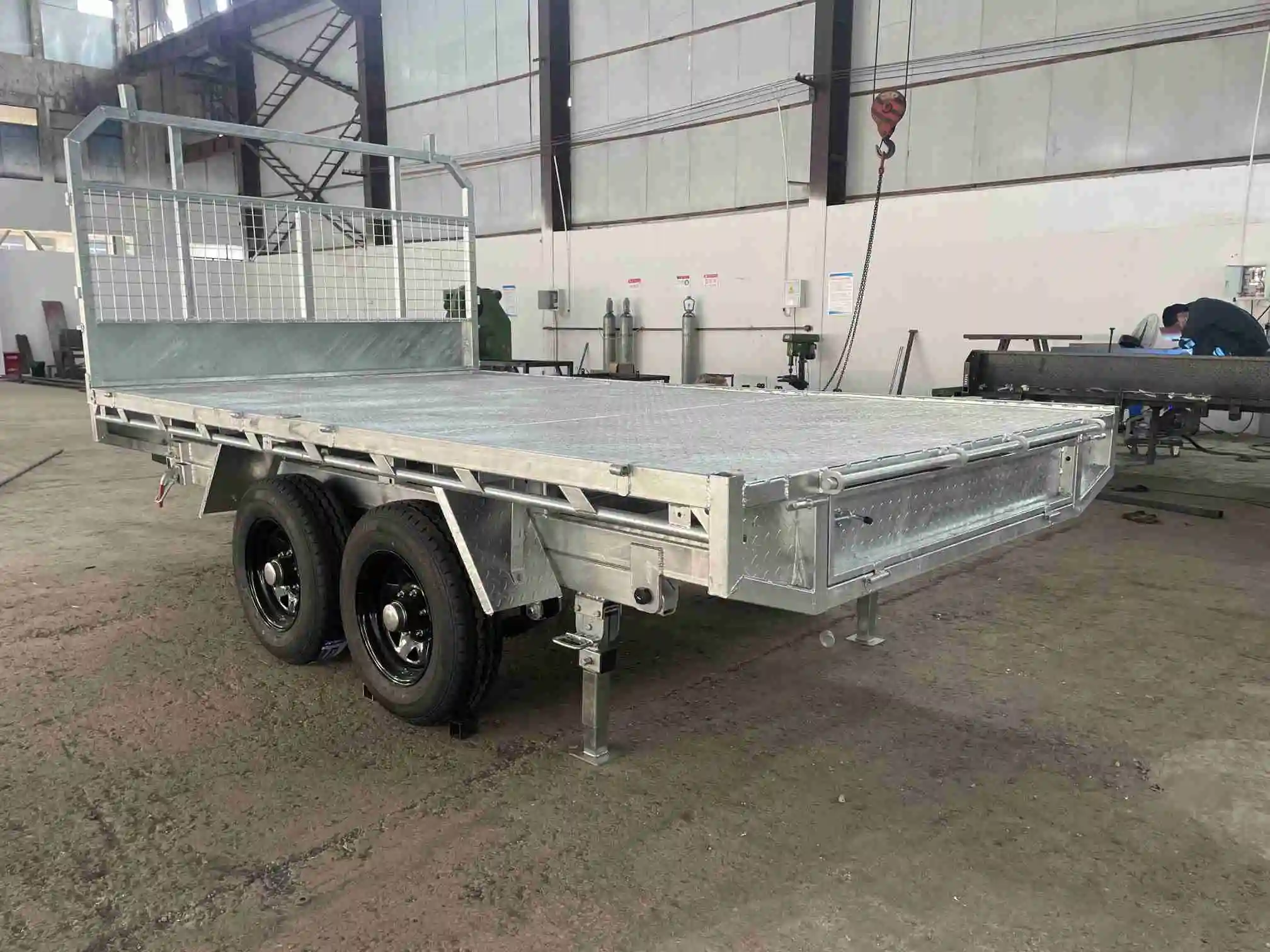 3500kg Rated Electric Brake Hot Dip Galvanized Tiny House Trailer Frame Size 5800mmx2400mm