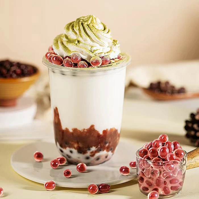 Factory Price Premium Quality Canned Red Bean Popping Boba (850g*12 cans/ctn) Good To Added in Desserts or milky tea