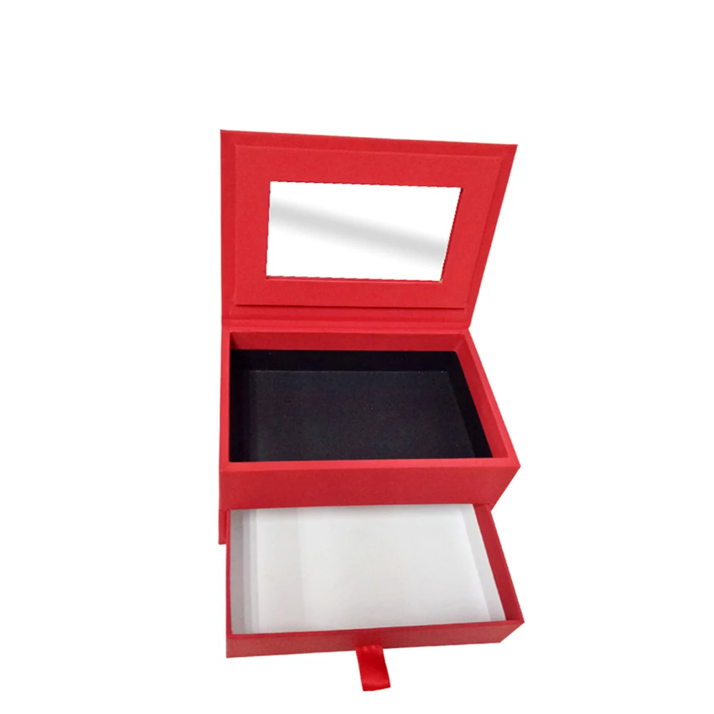 Magnetic Packaging Box Custom Logo red heart jewelry box velvet with high quality necklace jewelry box packaging luxury