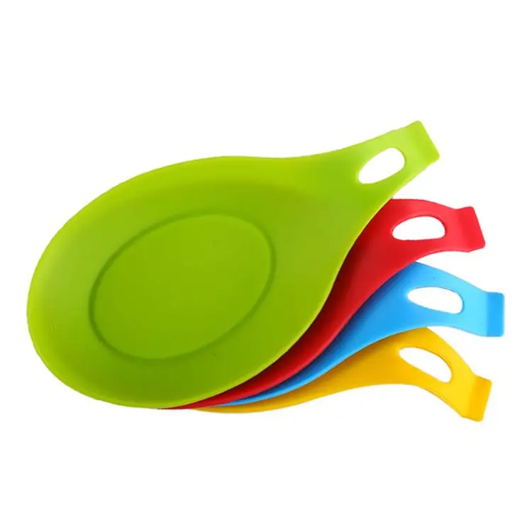 Large Size Heat Resistant Nonstick Silicone Kitchen Spoon Rest for Kitchen Counter Silicone Utensil Rest for  Spoon Holder