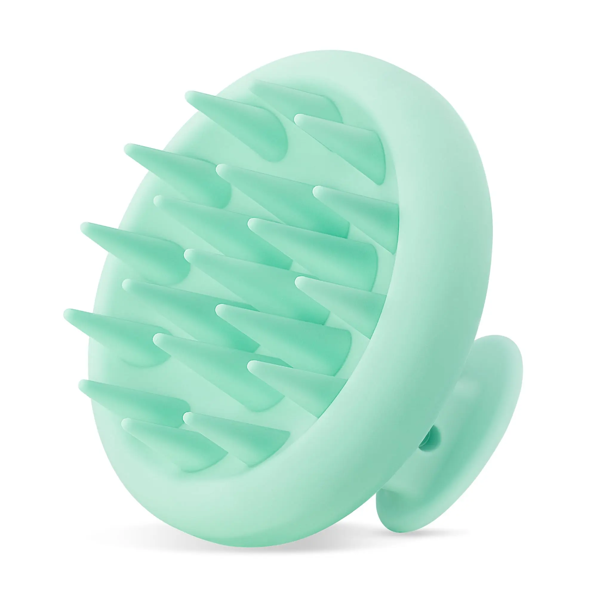 One Piece Non-slip Handle Deep Cleansing Exfoliation Soft Silicone Bristles Scalp Massager Hair Scrubber Shampoo Brush