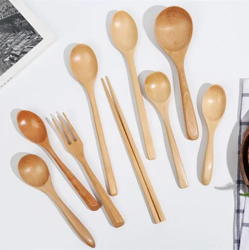 OEM Newest design eco friendly Curved handle nanmu products mini dessert tea coffee stir wooden spoon