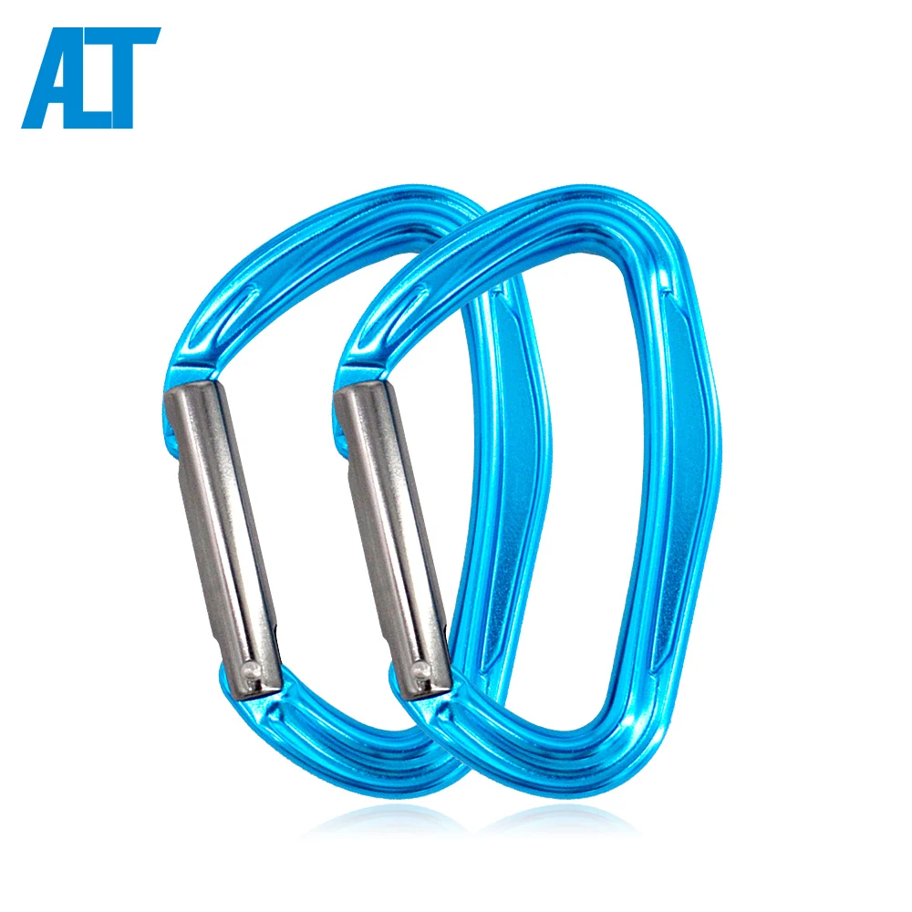 
Ailot 23KN Custom D Shaped Camping Hook Aluminum Custom Rock Climbing Carabiner Clip 
