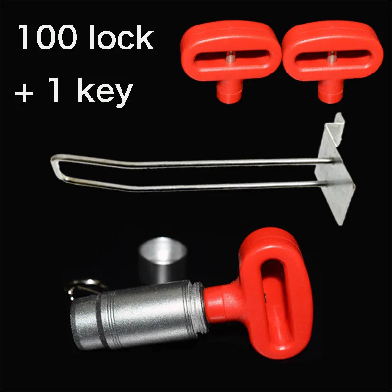 Red White Wholesale Custom U Shape Hanging Retail Products Display Anti-theft EAS Security Double Hook Stop Lock Exhibition