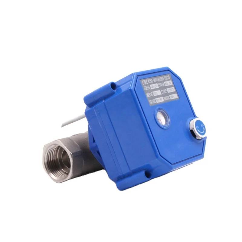 CWX-25S 2 way mini electric actuator motor operated ball valve brass stainless water valve actuator control valve