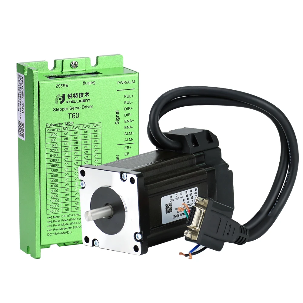 Серводвигатель с замкнутым циклом и кодировщиком, двигатель 60 мм 5,0 A cnc nema 24, комплект Драйвер шагового двигателя