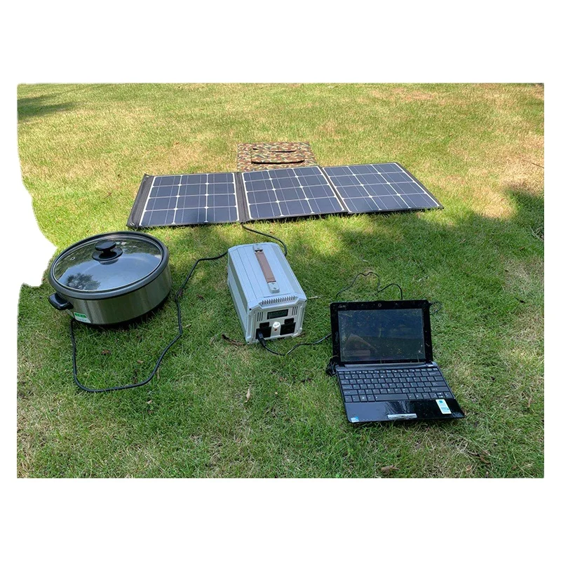 
Portable Solar Power station Lithium ion Battery Solar Generator Solar System 120W Photovoltaic panels 