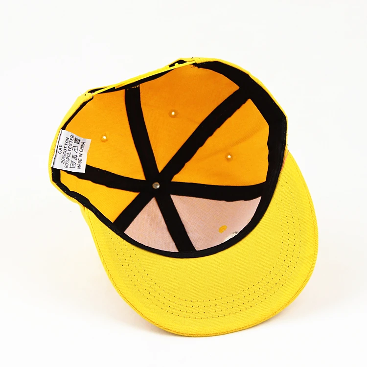 100% acrylic kids cartoon snapback hats custom flat embroidery kids snapback cap