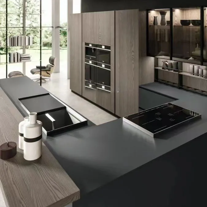 Outdoor solution selection plywood drawer and cabinet built-in BBQ grill MDF outdoor kitchen cabinets