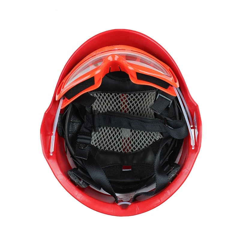 Custom Professional Protection Reflective Flame Retardant Safety Fire Firefighter Red Rescue Helmet