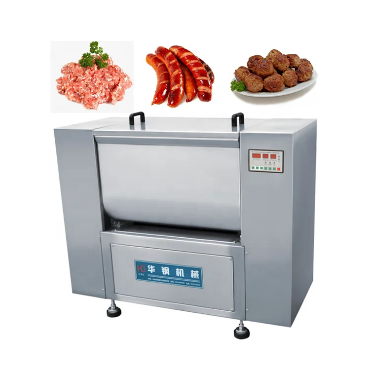Hot dog minced meat mixing machine sausage stuffing making meat mixer vacuum emulsify meat blender