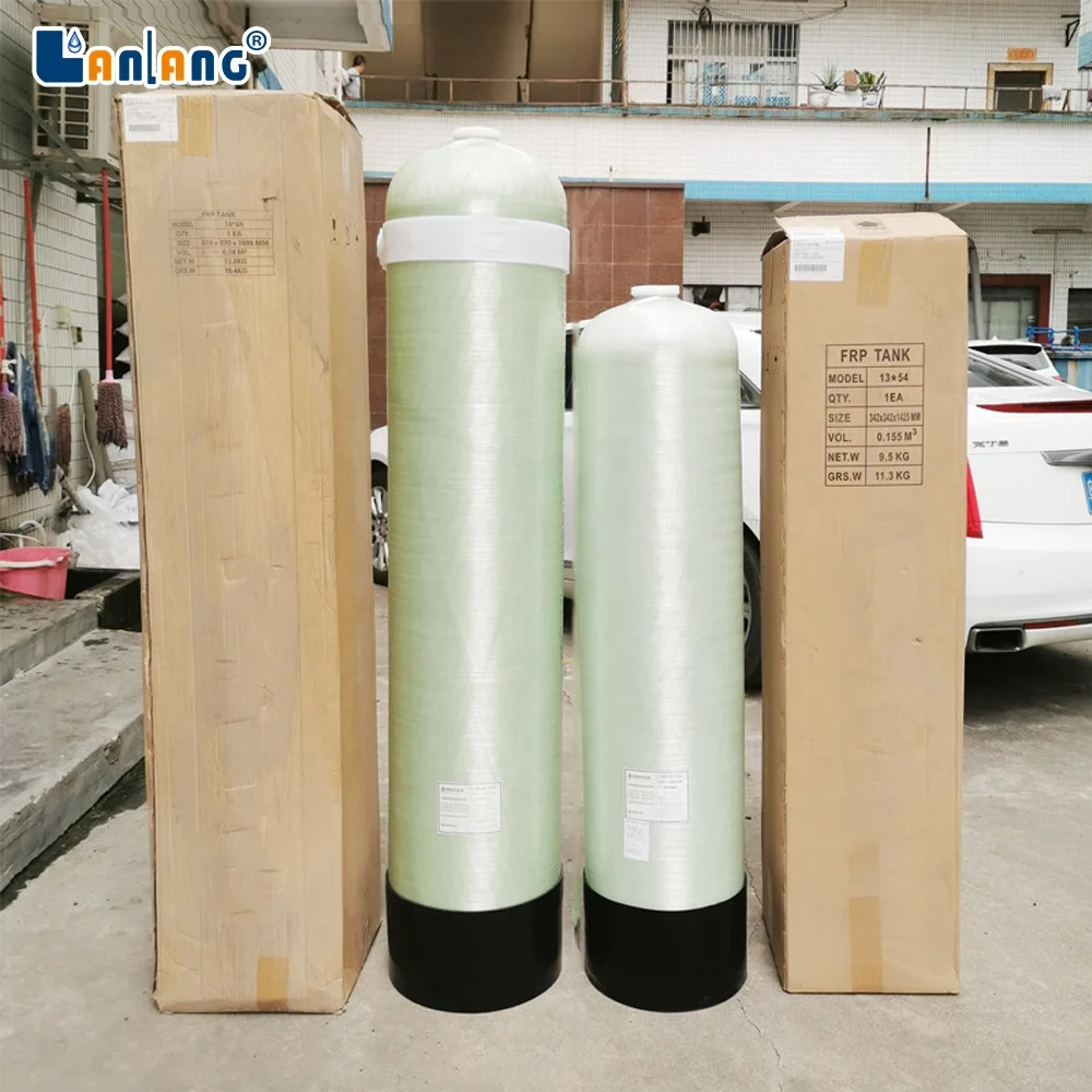 Lanlang high quality water treatment frp tank 150psi water softener tank fill resin carbon fiberglass 1054 1465 frp water tank