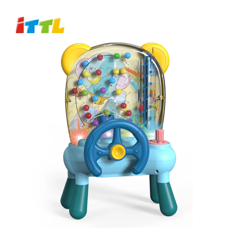 Sensory small educational toy juguetes de ninas plastic pinball rolling catch ball machine game toy