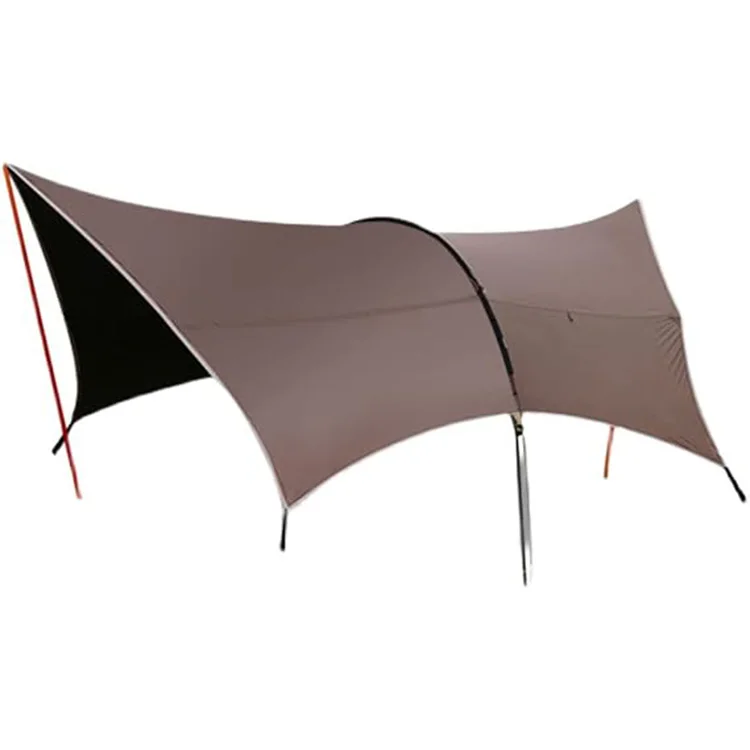 8+Persons Large Space Habib Tent Thickened Black Glue Coated Multi-function Barbecue Sunshade Sunscreen Rainproof Awning Canopy