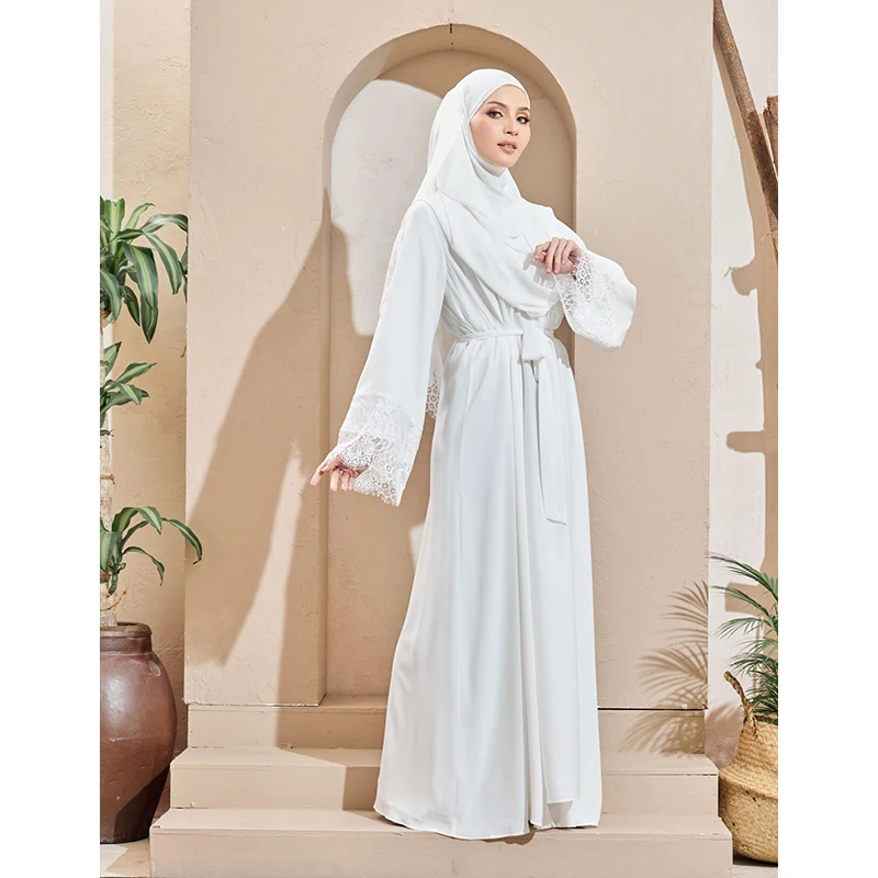 Tracksuits Hot Sell Islamic Women Clothing Clothes Stone Long Sleeve Abaya Muslim Robe Kimono Jubah Dubai