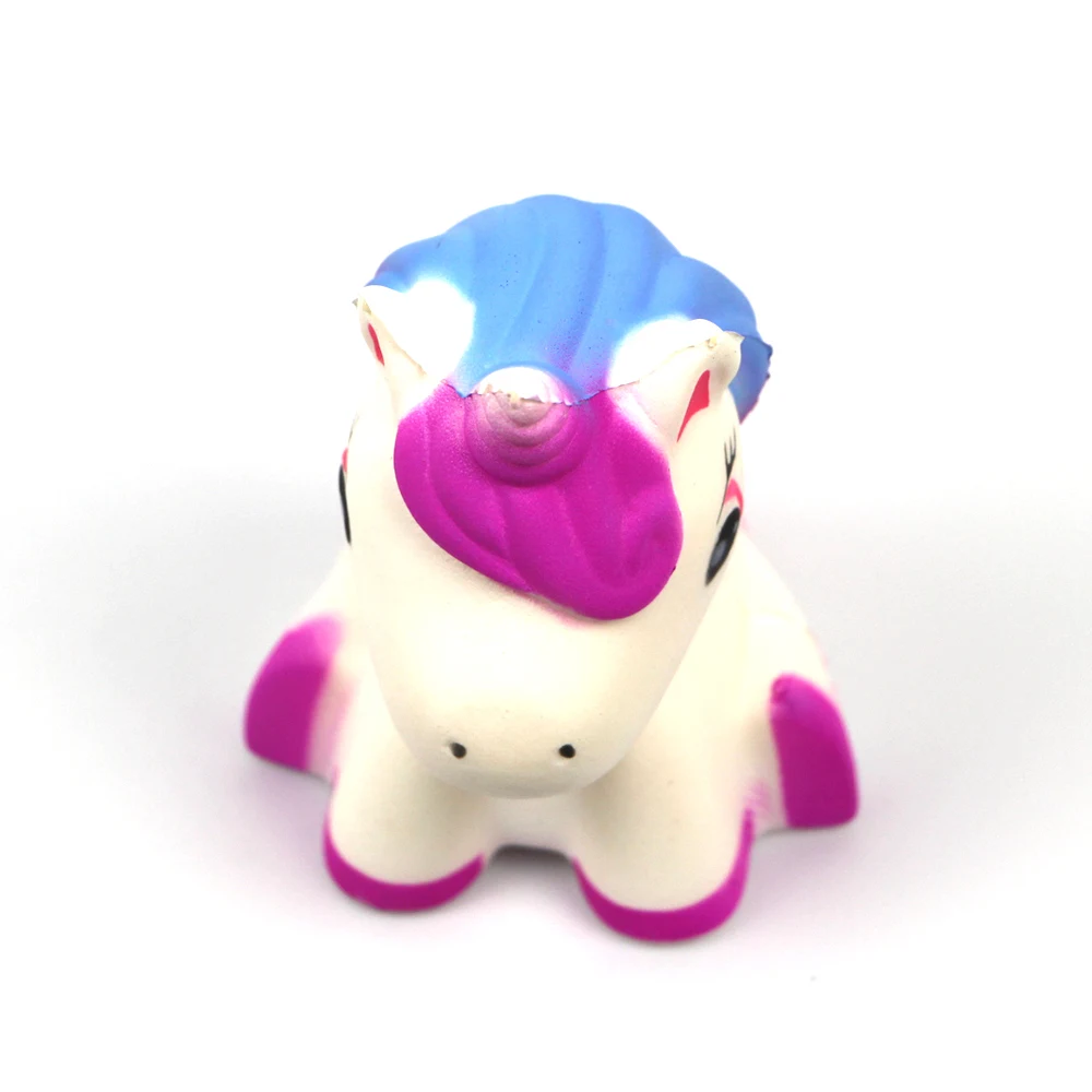Eco-Friendly Article antistress squishy PU Foam Unicorn horse soft slow rising PU squishies stress toys