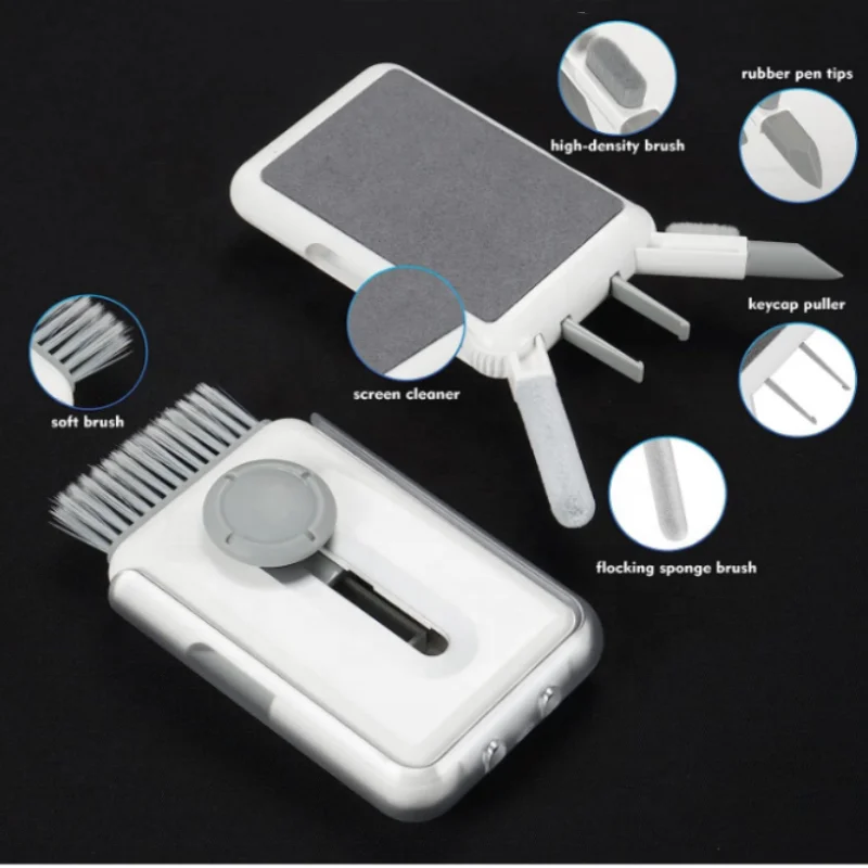Wholesale Multifunctional Computer Keyboard Cleaning Kit Laptop Screen Cleaner Earphone Earbud Soft Cleaning Brush