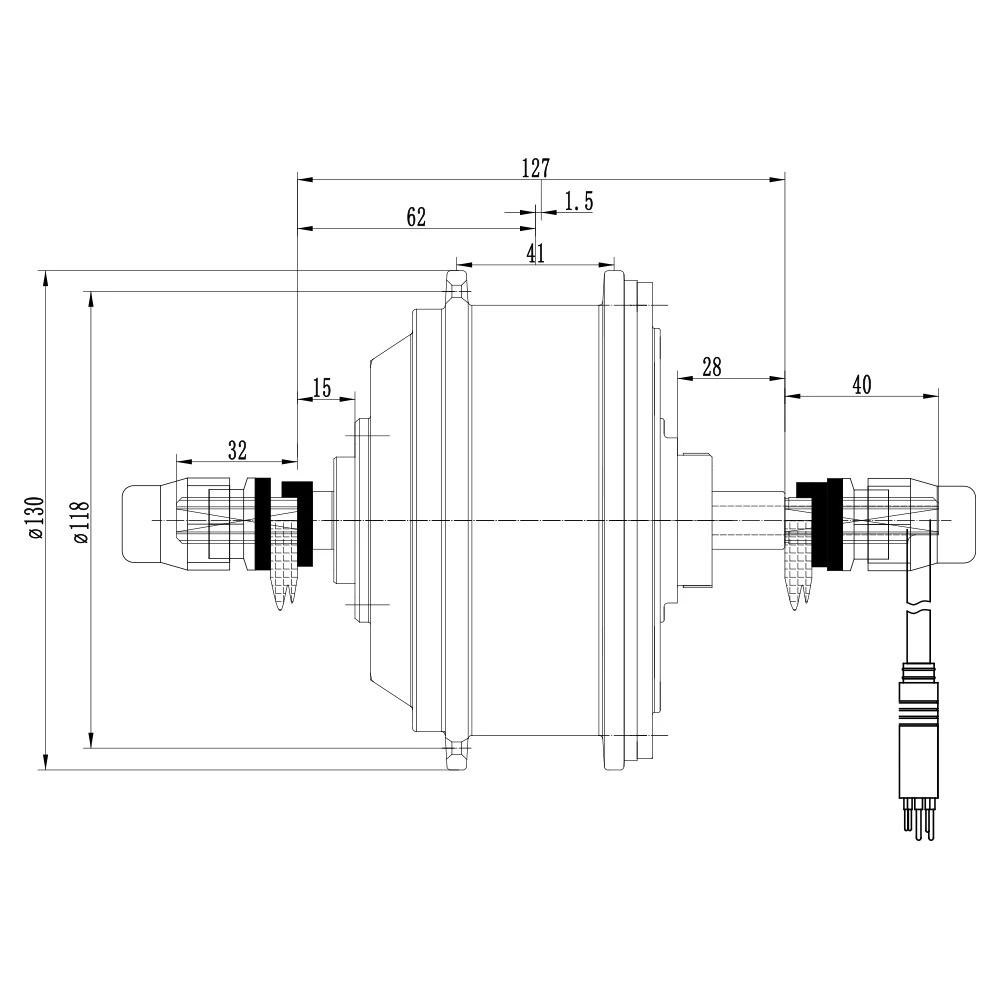 CZJB-90C 36v 250 watt electric bike rear wheel ebike brushless hub motor