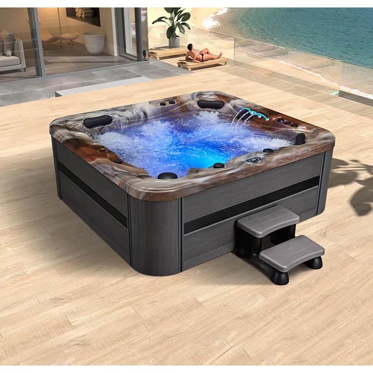 Вилла крытый и открытый спа ванна интеллектуальные горячие весны серфинга массаж большой бассейн Ванна
