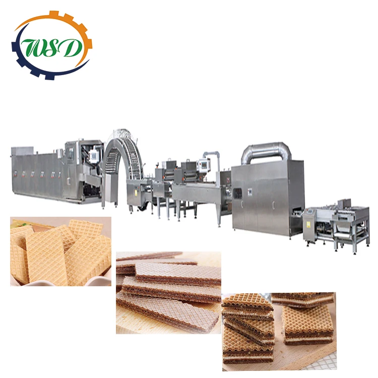 High efficiency wafer production line Commercial wafer snack machine Labor Saving biscuit line Economic Wafer Making Machine