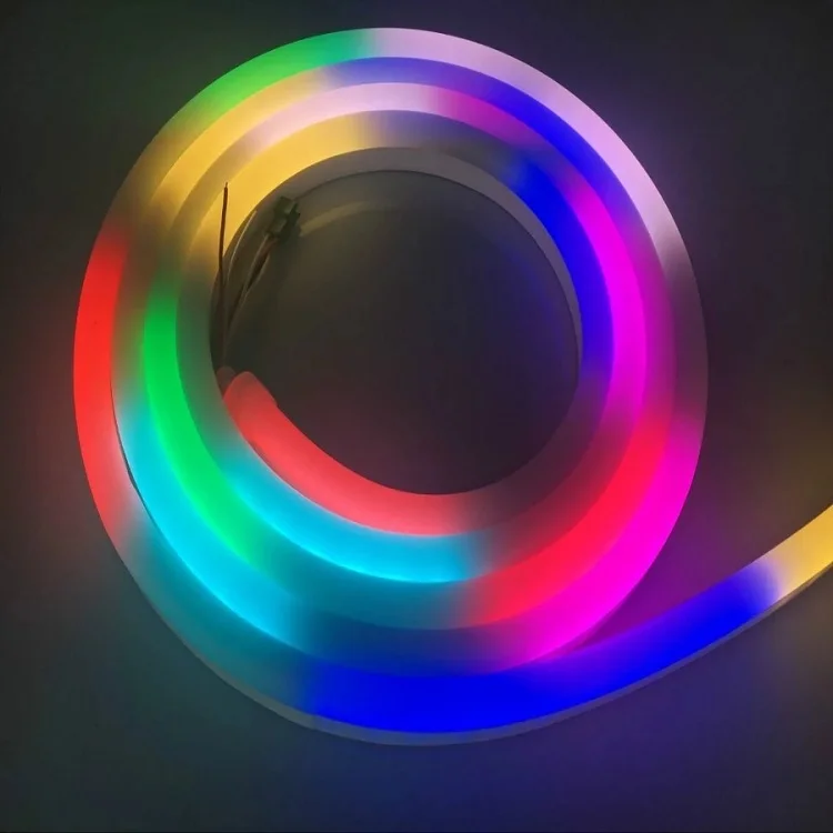 Хорошее качество 12 в 24 В Пиксельная адресная цифровая полоса SMD 5050 RGB полноцветная светодиодная Неоновая Гибкая веревка