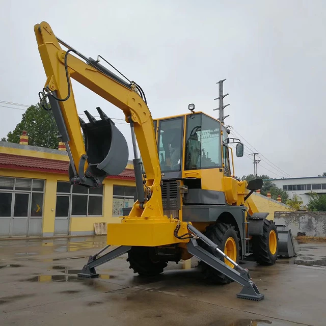 Diesel Mini Backhoe loader 8 ton CE EPA China Sale 4 wheel drive new backhoe and loader Applicable earthmoving machinery
