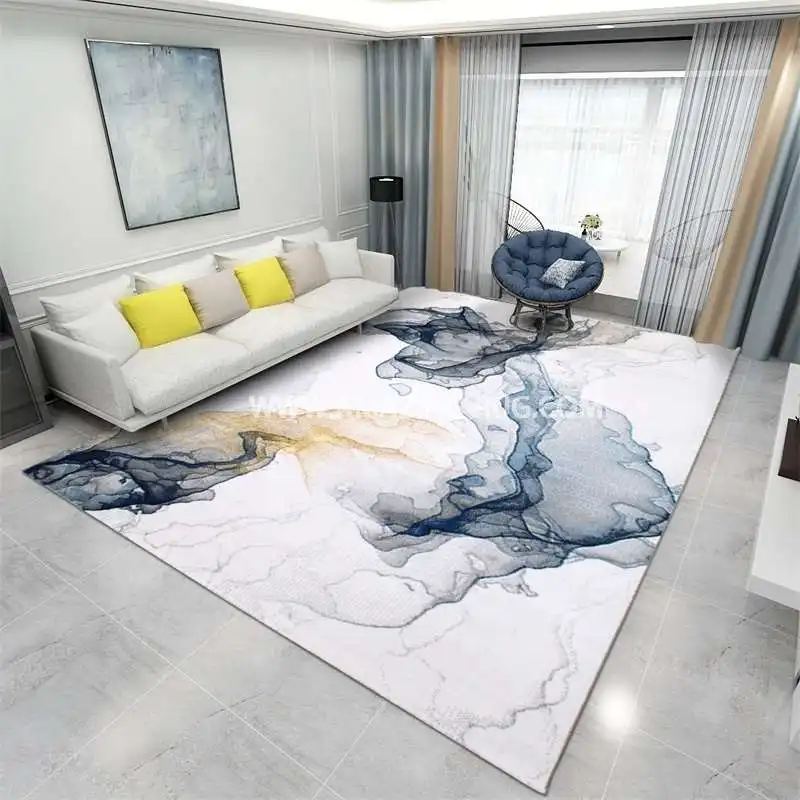 Modern Wool Carpet Non-slip Backing Custom Printed Rugs For Living Room Carpet