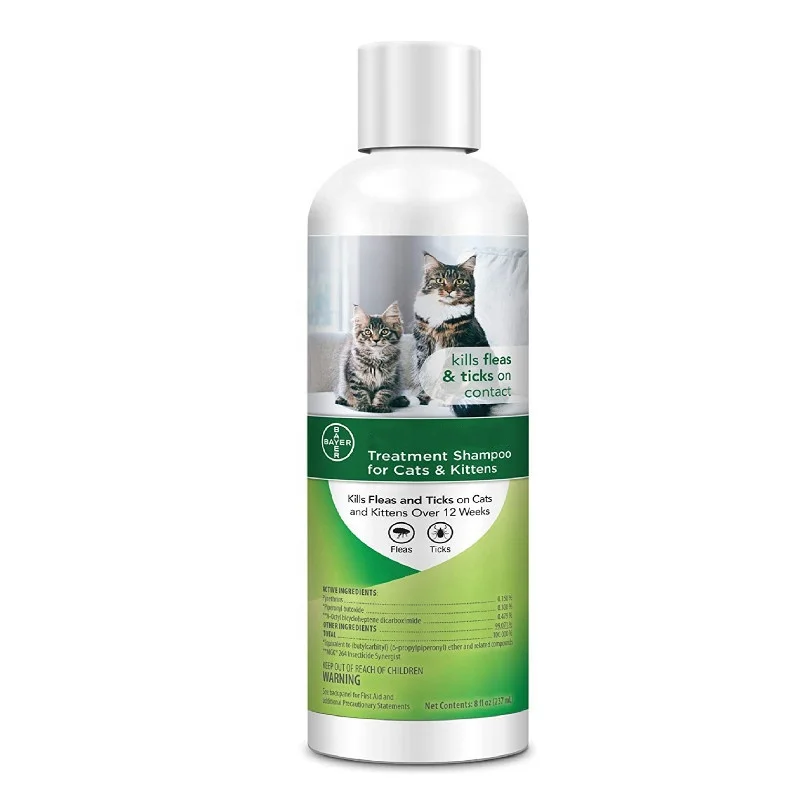 2021 new effective Flea and Tick Treatment Shampoo for Cats and Kittens custom your own brand