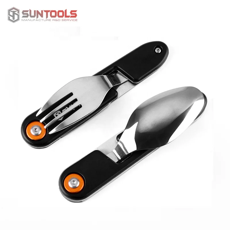 Camping Cutlery Set Stainless Steel Spoon Fork Knife outdoor Flatware Set chinese 4 in1 Tableware Pocket Cutlery for travel