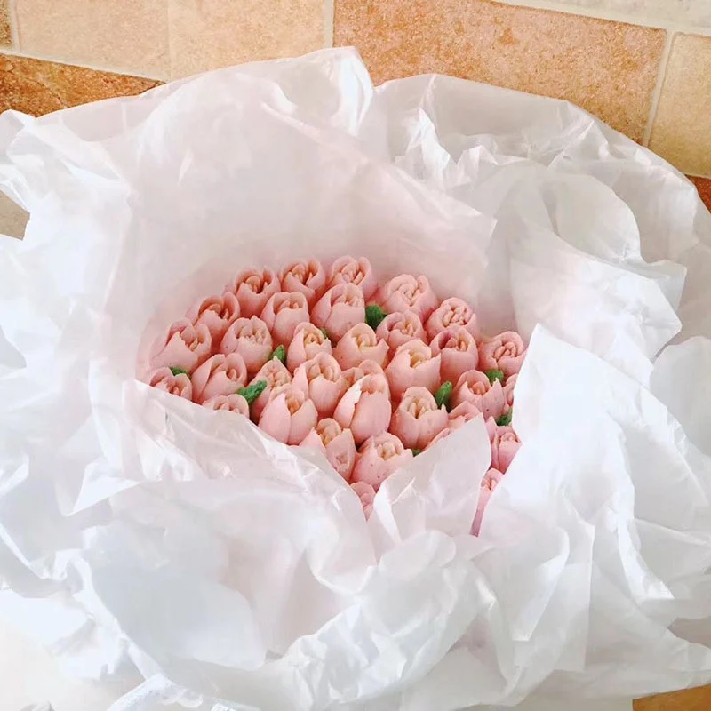 
Wholesale hot sale of translucent gift paper flowers waterproof plain mist face paper morning mist soft light wrapping paper 