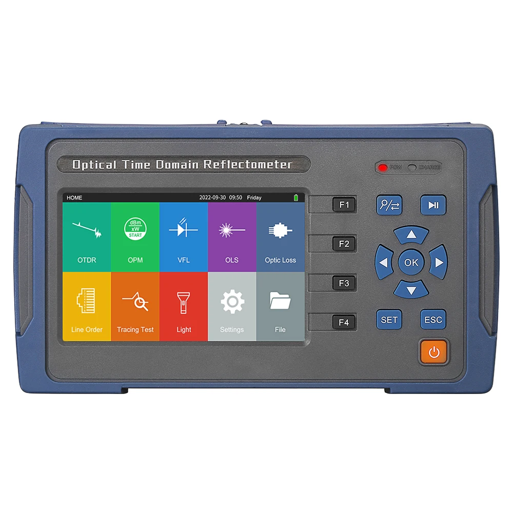 COMPTYCO Mini OTDR AUA601A 1550nm 24/22dB Fiber reflectometer touch screen OLS OPM + VFL 60km -50~+26dBm