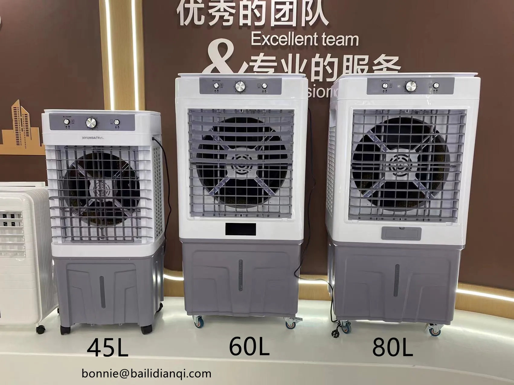 400W Factory Price Large  Outdoor Mobile 80L 60L 45L Water Evaporative Industrial Desert Air Cooler