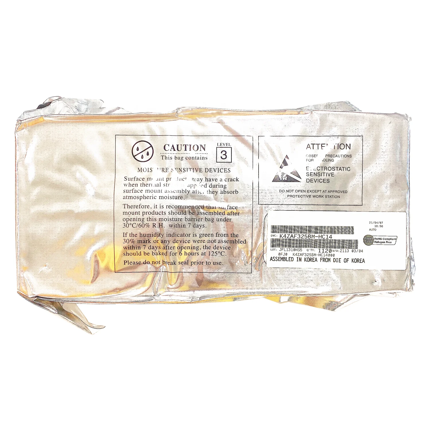 New Original K4ZAF325BM-HC14 GDDR6 2GB 180FBGA Chip High-Performance Memory Solution for Advanced Computing Applications.