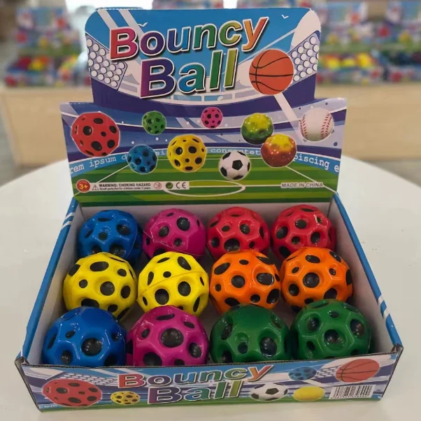 Full set of ball high Bounce Tiktok Jump colorful red Moon Glow Super bounce Space Moon Bounce rubber ball wholesale