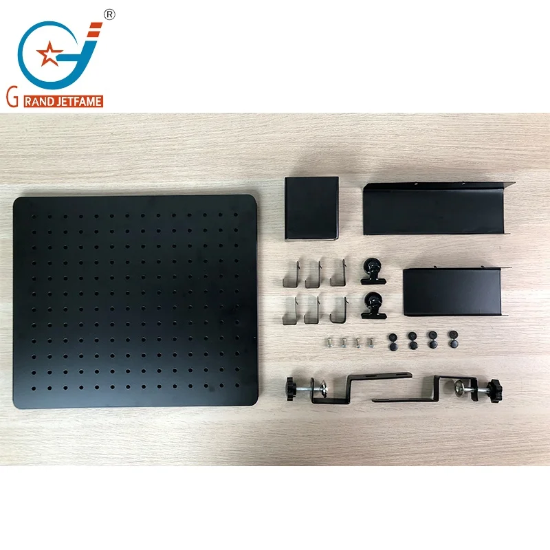 Metal Table Top Hole Orifice Plate Shelf Storage Rack,Computer Desk Rack