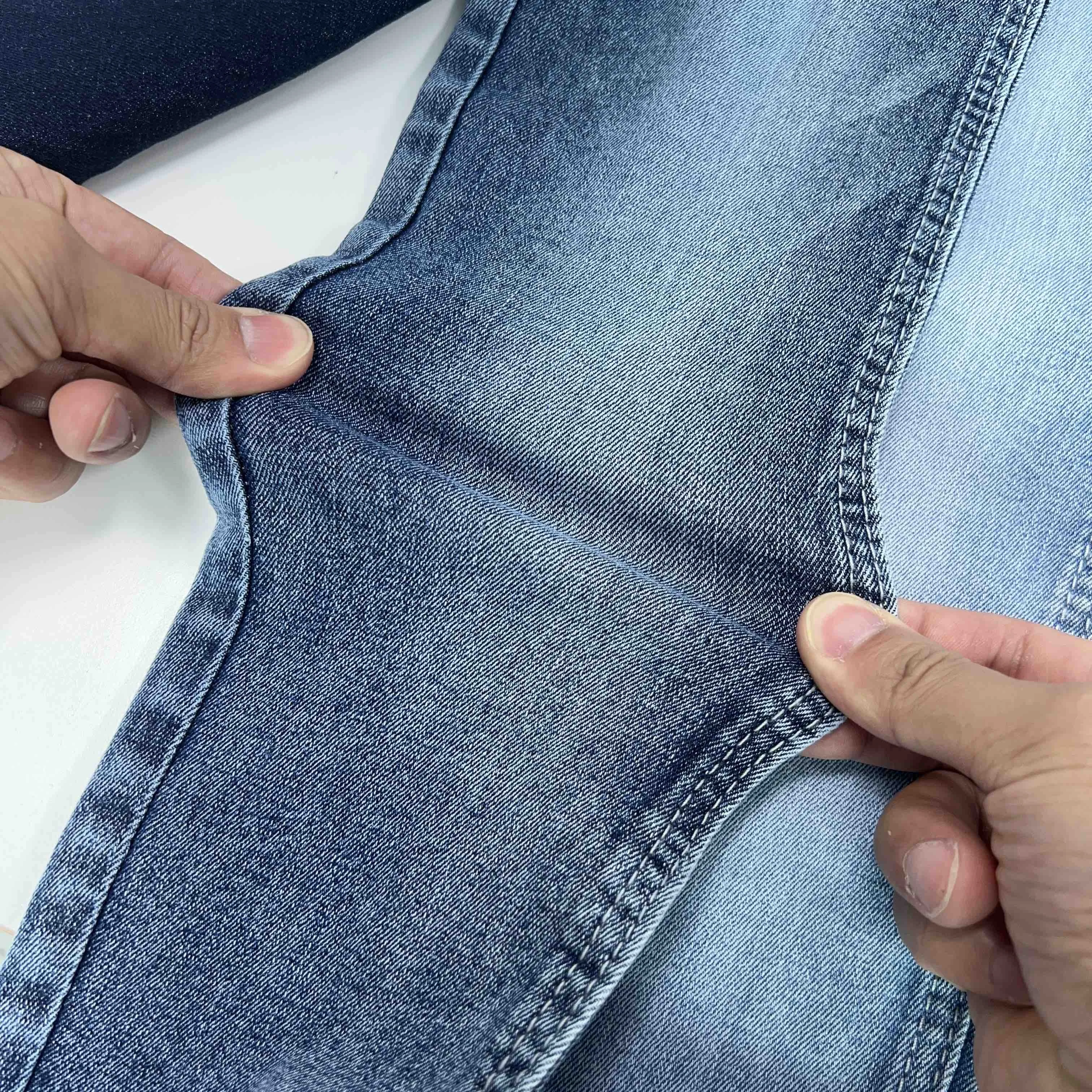 Dark Blue Lightweight Spandex Yarn Dyed Rolls of Denim Fabric