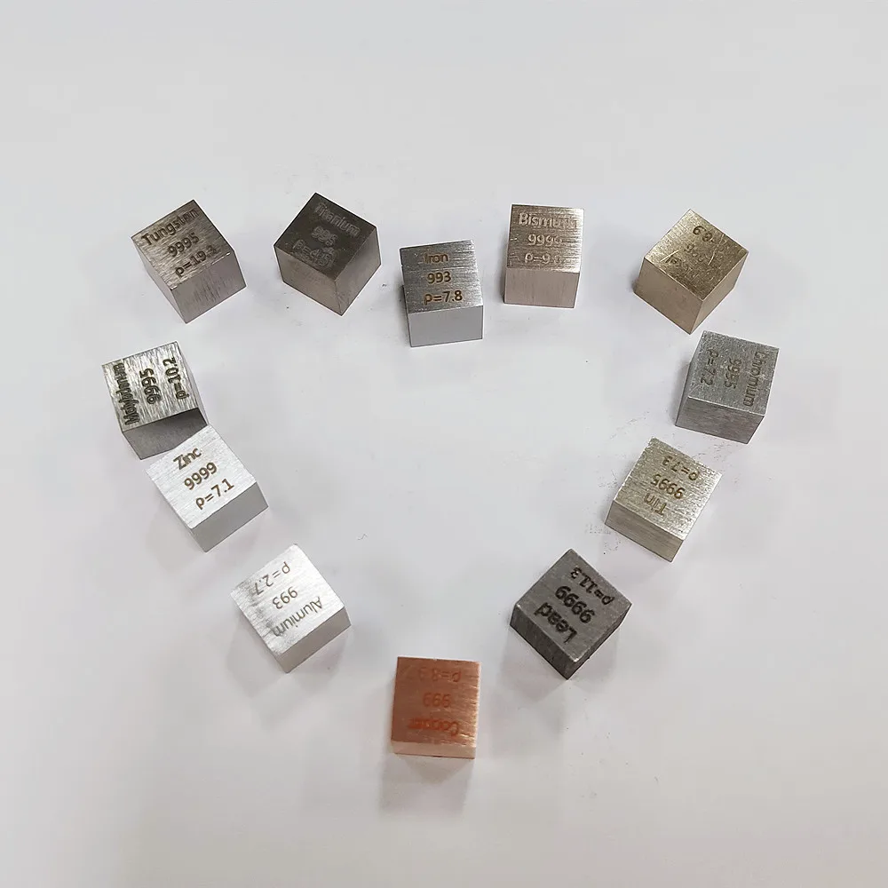 SML Element Cube Set 10mm 38.1mm Metal Cubes for Daily Metals Periodic Table Collection Bi Nb Copper Lead Nickel Titanium Mg C