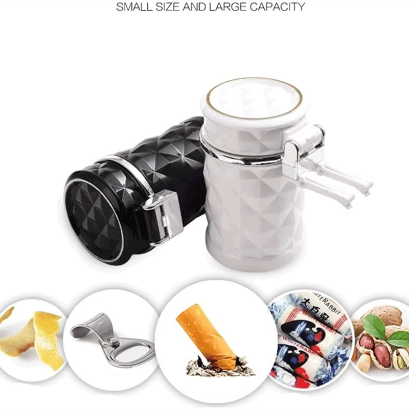 Cars Ashtray with Luminous LED Lights Auto Ash Tray Container Cars Smoke Cup Holder Box for Auto Interior Supplies