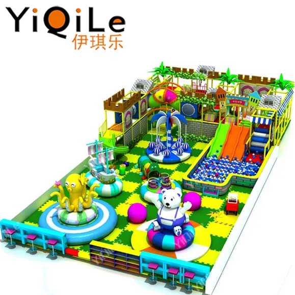 Indoor Trampoline Parks Playground Plastic Slide Indoor Playground Amusement Park Games