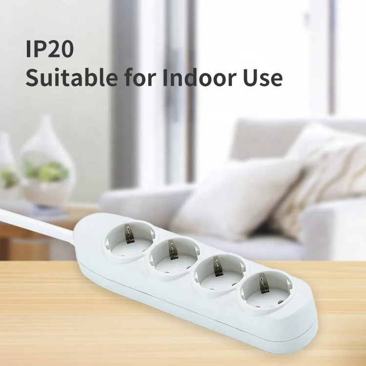 Germany 4 way universal schuko socket outlet with child protection