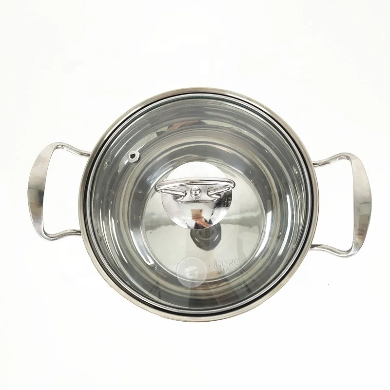 Кастрюля из нержавеющей стали с крышкой 16/20/22/24 см