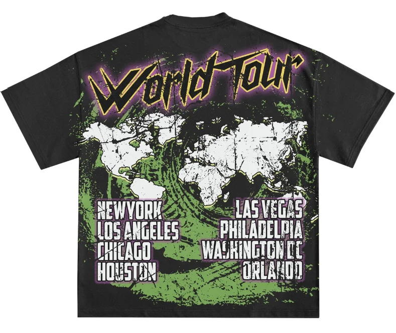 Custom Casual Wear Heavyweight New Style High Quality 100% Cotton Hip Hop Luxury Distressed Screen Print Tshirt