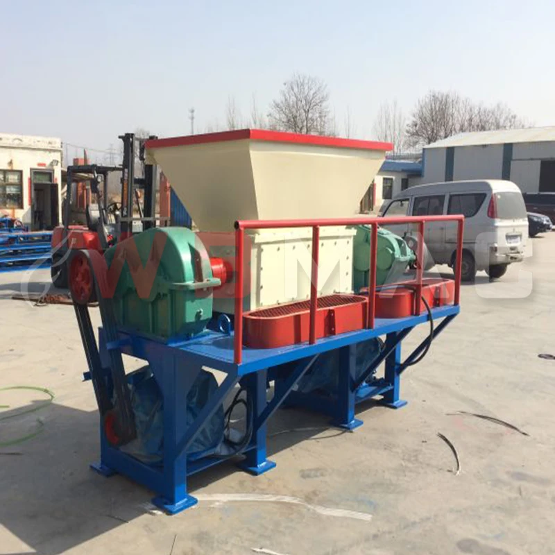 Solid Waste Recycling metal shredder Double Shaft Shredder