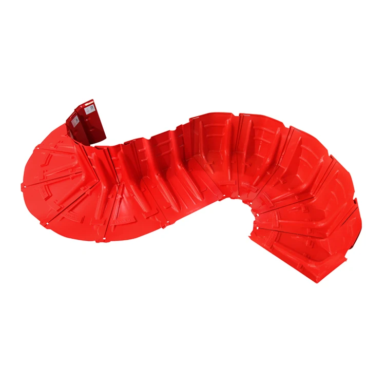 Flexible inward plastic water flood barriers flood gate