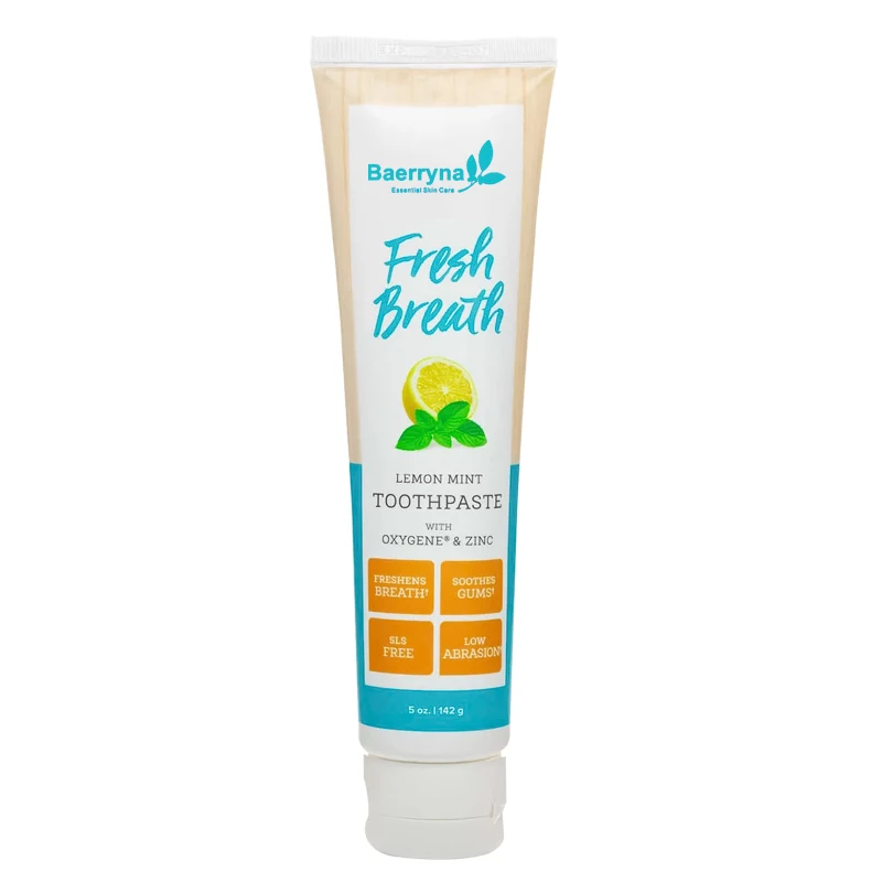 Whiter And Brighter Lemon Mint Toothpaste With Oxygen Zinc Sls Free Refreshing Whitening Eco Friendly Toothpaste