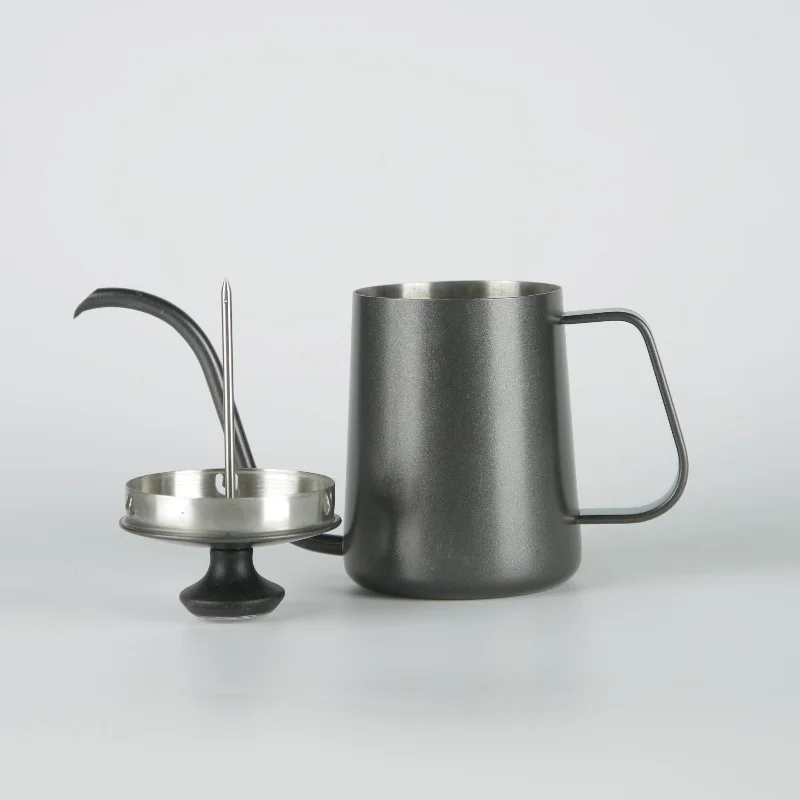 Hot Selling New Design Stainless Steel Goose Neck Coffee Kettle Black Espresso Pour Over Coffee